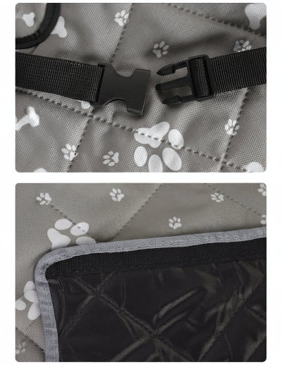 Protection chien voiture | Imperméable Matelassée-Boucle et scratch