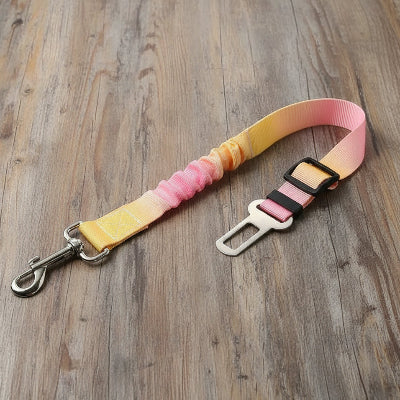 Ceinture de sécurité pour chien | SafeDrive- couleur JAUNE & ROSE