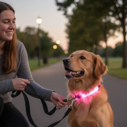 Collier Lumineux pour Chien | SafetyNight - Jamais sans mon chien