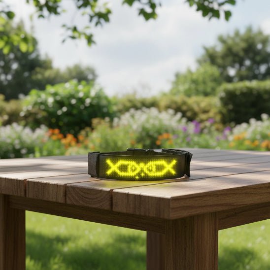 Collier lumineux chien | Message - Jamais sans mon chien