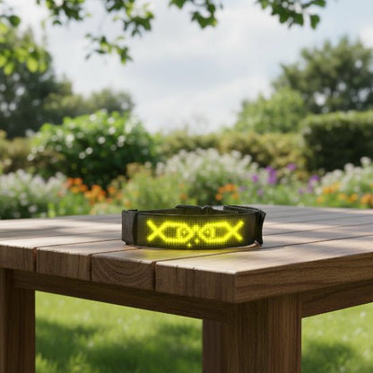 Collier lumineux chien | Message - Jamais sans mon chien