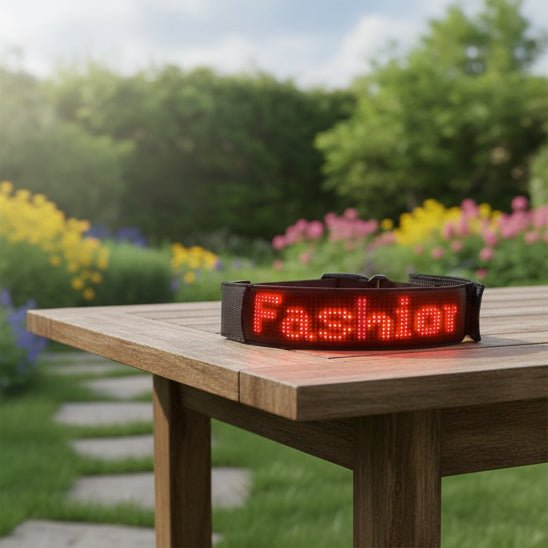 Collier lumineux chien | Message - Jamais sans mon chien