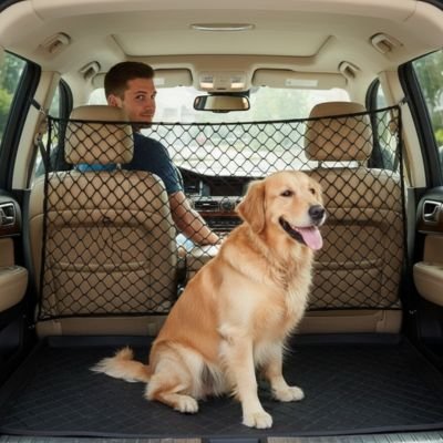 Filet voiture chien | SecuriDrive- Golden