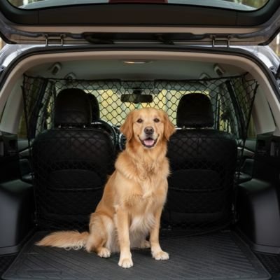 Filet voiture chien | SecuriDrive- Golden 2