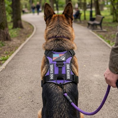 Harnais chien | Confort Anti-Traction - Violet - Avec laisse