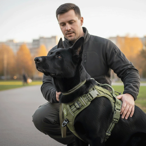 Harnais chien | Chien Militaire - Jamais sans mon chien