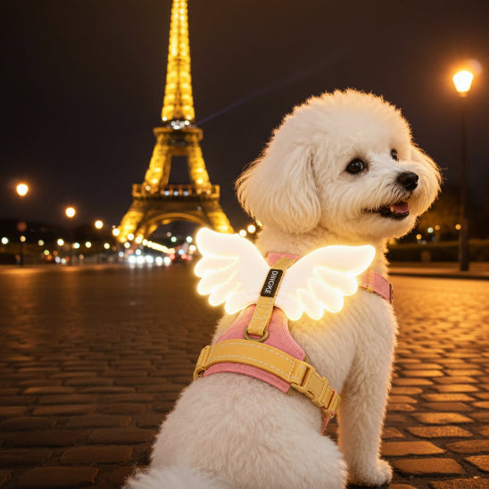 Harnais petit chien | Un Ange la Nuit-Ailes Réfléchissantes