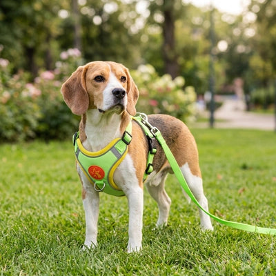 Harnais pour Chien | Anti-Traction Douillet 2-Vert-Beagle