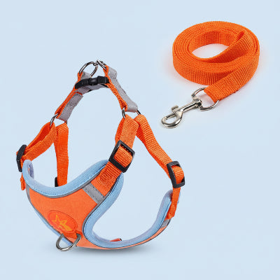 Harnais pour Chien | Anti-Traction Douillet 2- couleur ORANGE