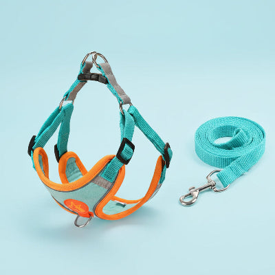 Harnais pour Chien | Anti-Traction Douillet-couleur CYAN
