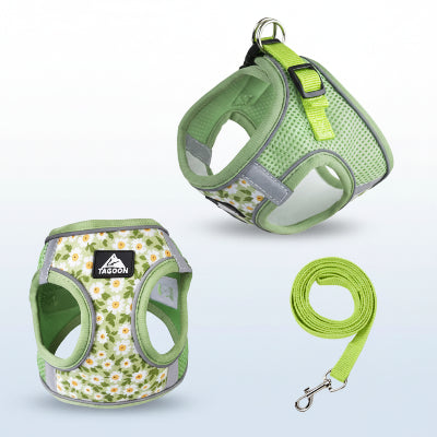 Harnais pour chien | Floralies- couleur VERT