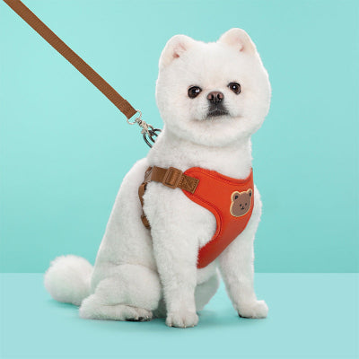 Harnais pour petit Chien | Ourson - couleur ROUGE ORANGE
