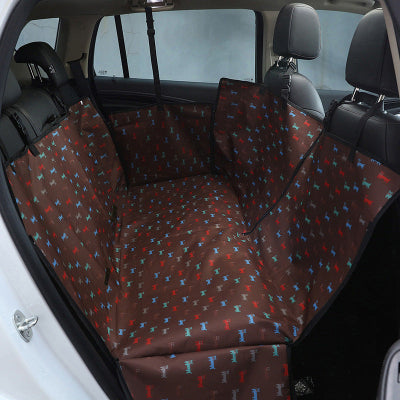 Housse voiture chien | Imperméable Agrippante- Motif MARRON AVEC CHIENS