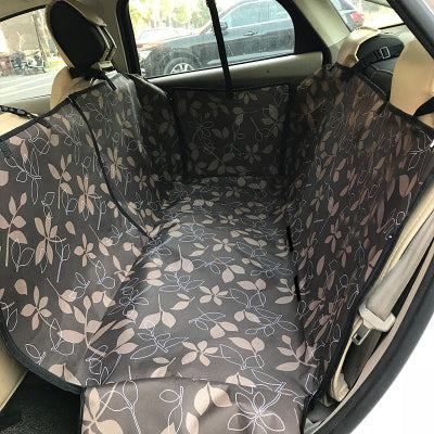 Housse voiture chien | Imperméable Agrippante- Motif MARRON WITH FLEURS