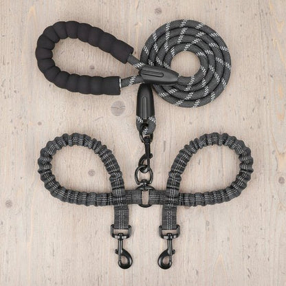 Laisse Double pour Chien | Seul ou en Couple - Jamais sans mon chien