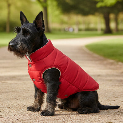 Manteau pour Chien | La Doudoune- couleur ROUGE.