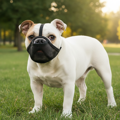 Muselière chien | Petits Molossoïdes- Bouledogue blanc