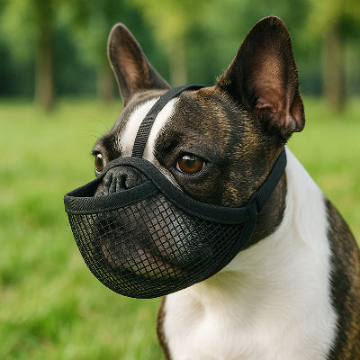 Muselière chien | Petits Molossoïdes- Boxer brun et blanc