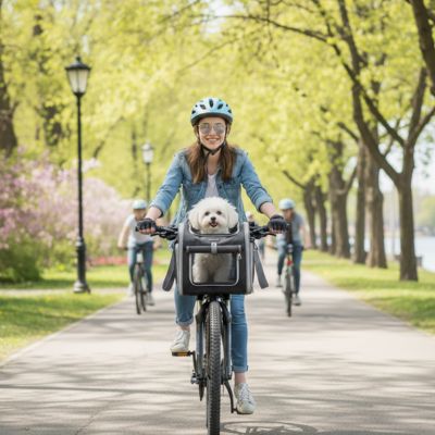 Panier à vélo pour Chien | Vigie - Jamais sans mon chien