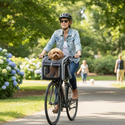 Panier à vélo pour Chien | Vigie - Jamais sans mon chien
