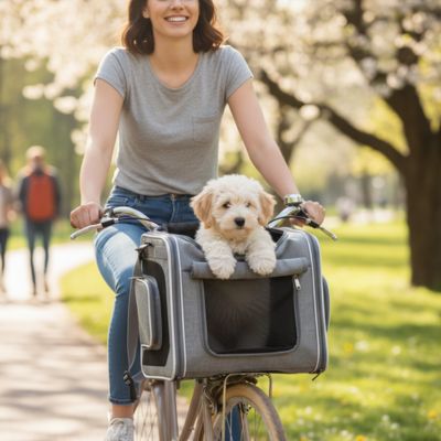 Panier à vélo pour Chien | Vigie - Jamais sans mon chien