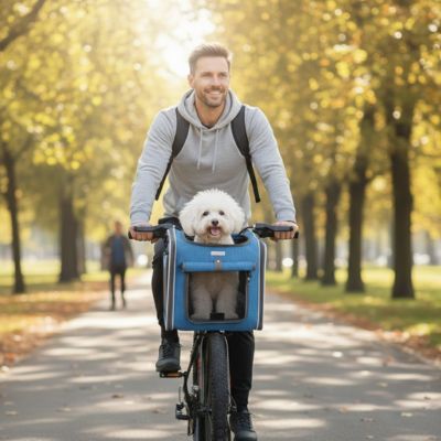 Panier à vélo pour Chien | Vigie - Jamais sans mon chien