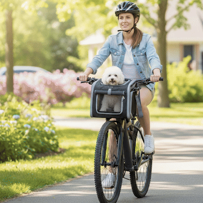 Panier à vélo pour Chien | Vigie - Jamais sans mon chien