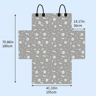 Protection chien voiture | Imperméable Matelassée- Dimensions