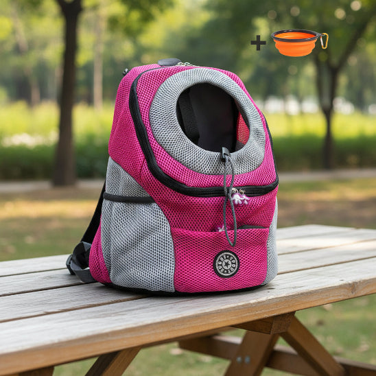 Sac a dos chien | Le Hublot 2-couleur ROSE