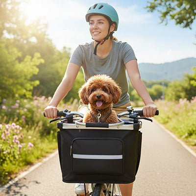 Vélo panier Chien | La BlackBox - Jamais sans mon chien