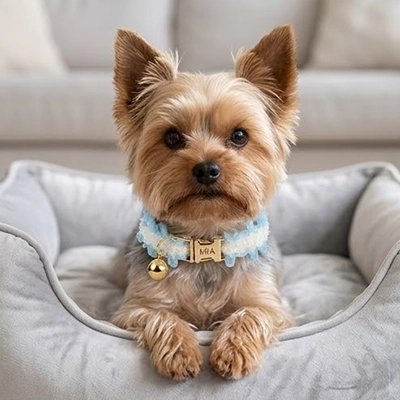 Collier Chien | Frou-Frou- Bleu- Yorkshire