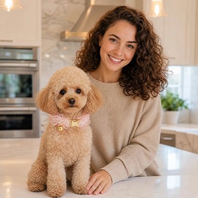 Collier Chien | Frou-Frou- Rose- Caniche