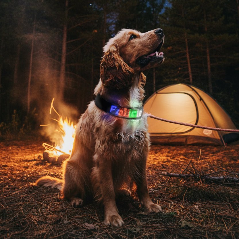Collier lumineux chien | Message - Jamais sans mon chien