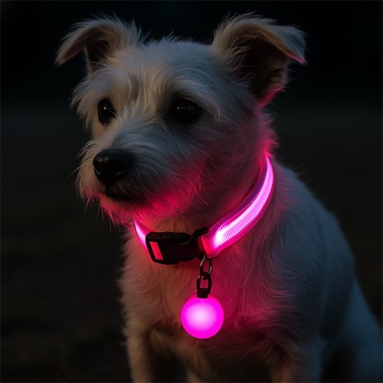 Collier lumineux pour chien | Saturne - Jamais sans mon chien
