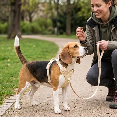 Harnais Chien | L'Aérien_Beige-Beagle