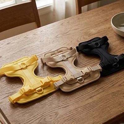 Harnais Chien | L'Aérien_Jaune-Beige-Noir