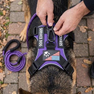 Harnais chien | Confort Anti Traction - Violet - Anneau dorsal