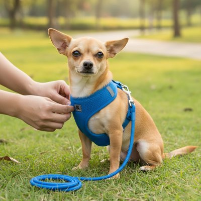 Harnais Chiot | Tom Sawer - Bleu - Chihuahua 2