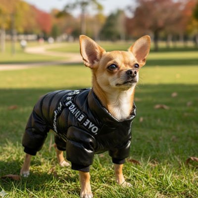 Manteau pour Chien | L'Astronaute- Noir- Chihuahua