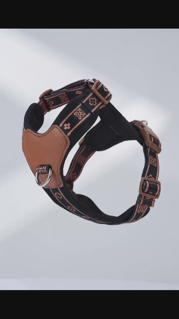 Harnais chien en Y | Cuir Anti-Traction