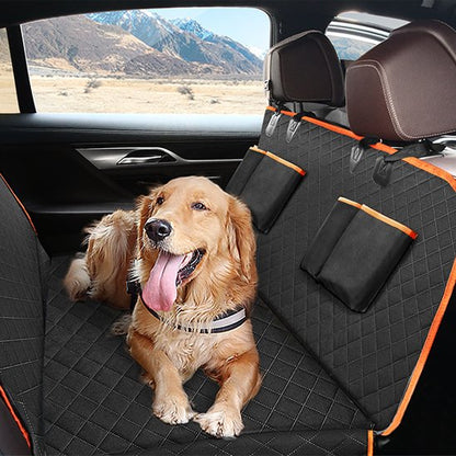 Protection voiture chien | Matelassée à panneaux- pochettes- Golden