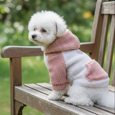 Pull Chien | Polaire Berbère- Rose- Bichon-3