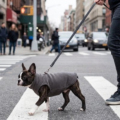 Pull pour Chien | Doux Polaire 2- Marron- Boston terrier