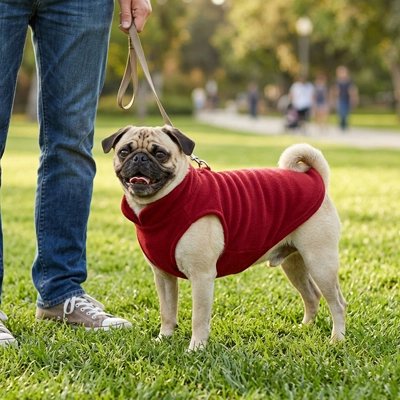 Pull pour Chien | Doux Polaire- Rouge- Carlin